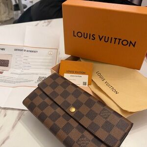Louis Vuitton Damier Ebene Sarah Wallet